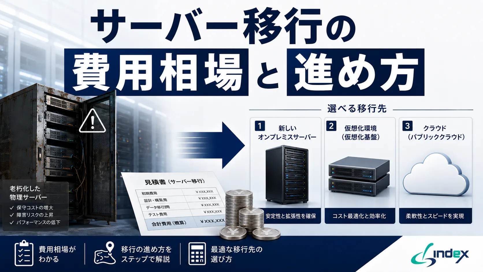 サーバー移行の費用相場と進め方｜老朽化・リプレースの判断と移行先の選び方【2026年版】